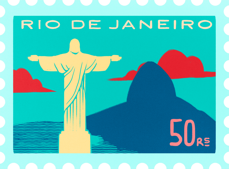 Rio De Janeiro Brazil Stamp